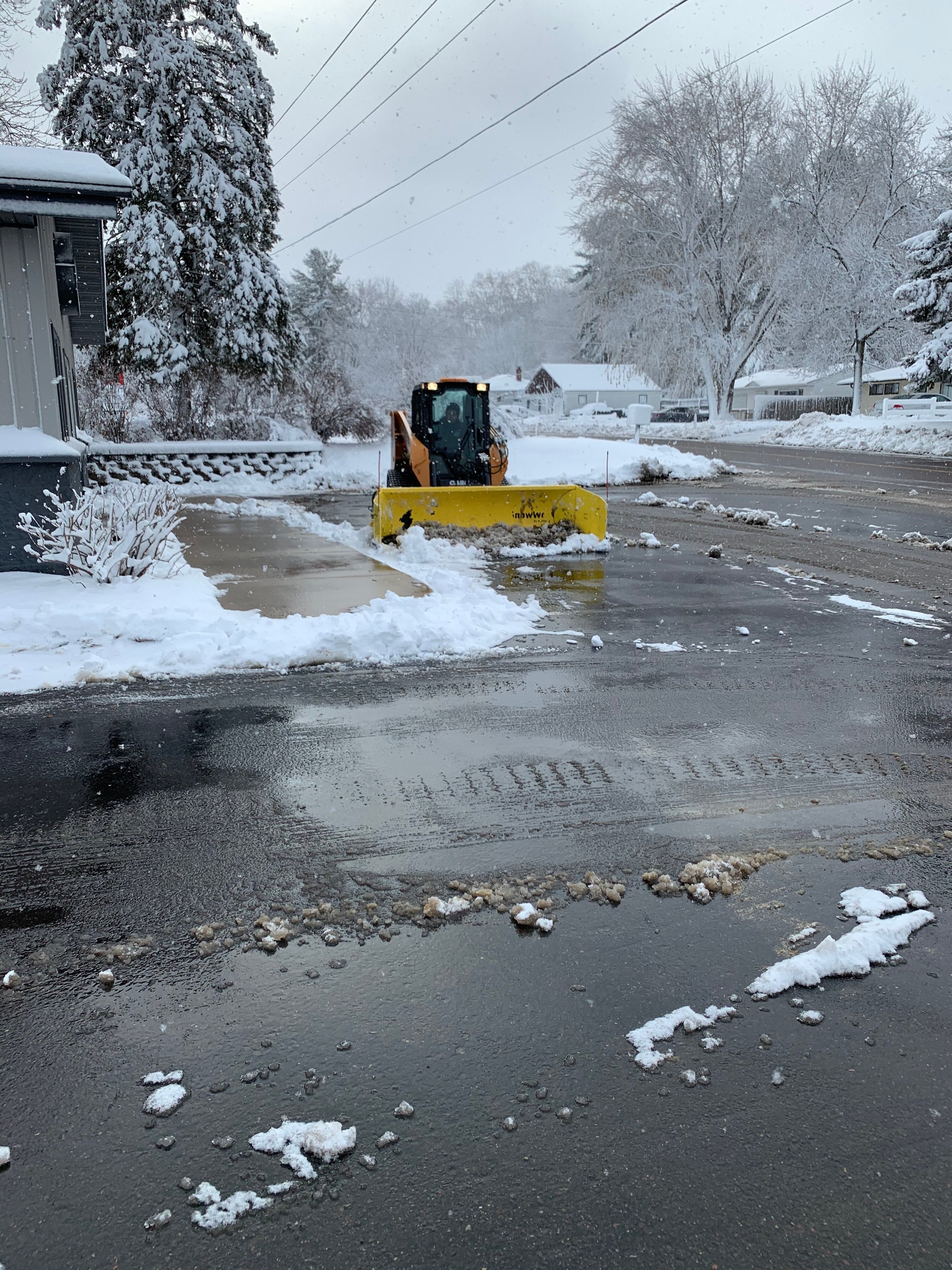 commercial snow removal plowing 7