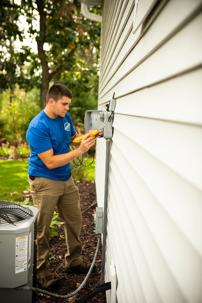 irrigation crew member tests controller