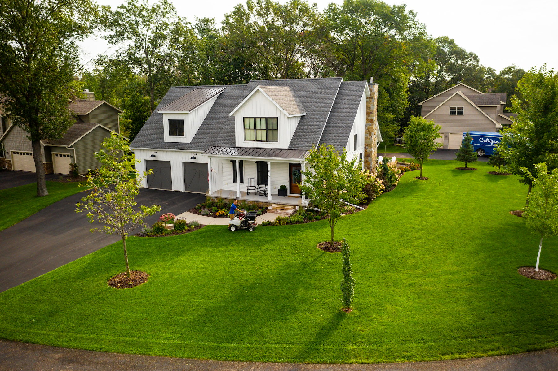 A healthy green lawn