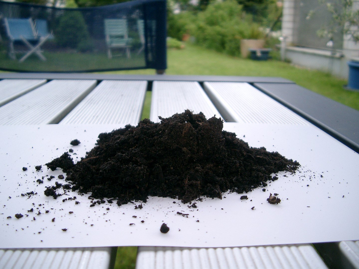 Soil on table