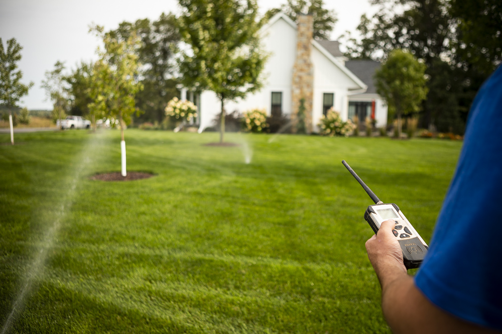 lawn irrigation watering lawn